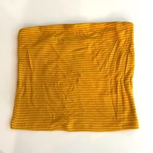 American Eagle Yellow Striped Tube Top